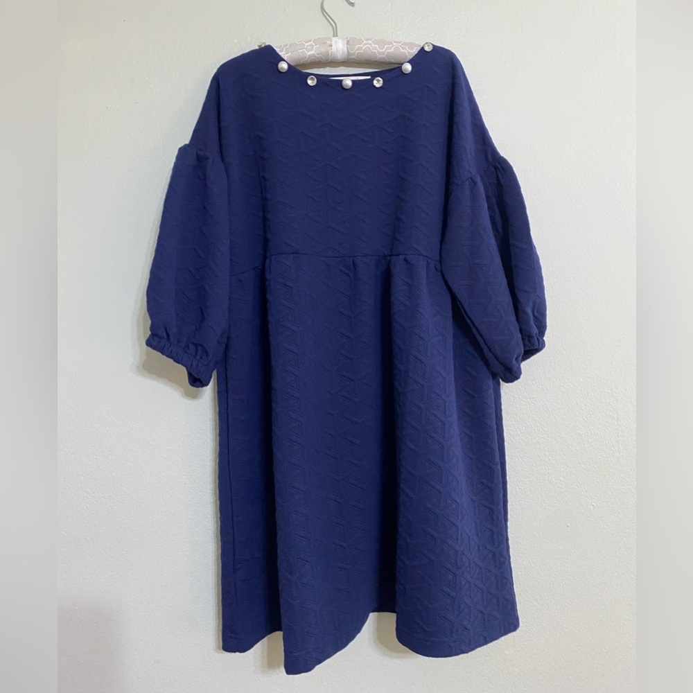 Simply Southern Navy Dress with Pearl Details